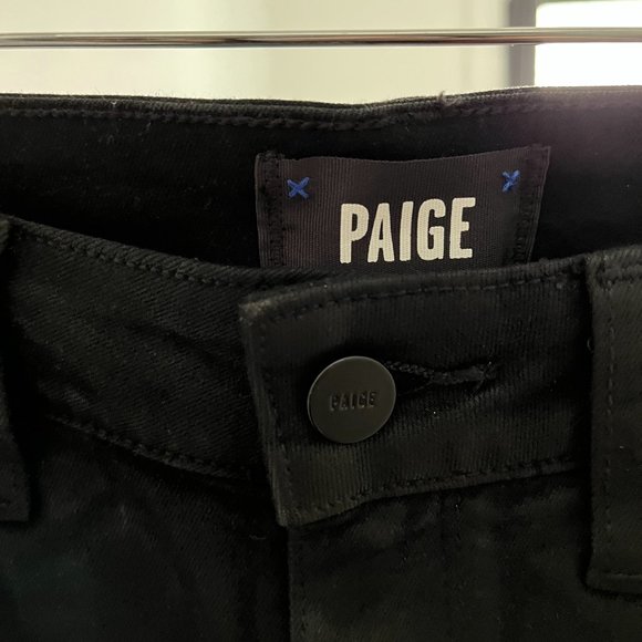 Never been worn PAIGE HOXTON ANKLE JOXXI POCKETS - BLACK FOG LUXE COATING - Picture 4 of 11